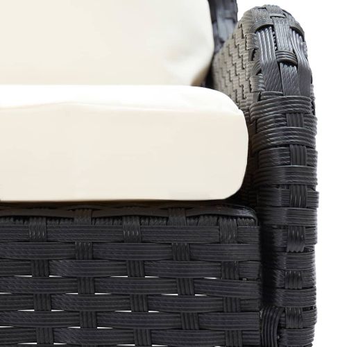 Canapés D'angle De Jardin 2 Pièces Résine Tressée Noir