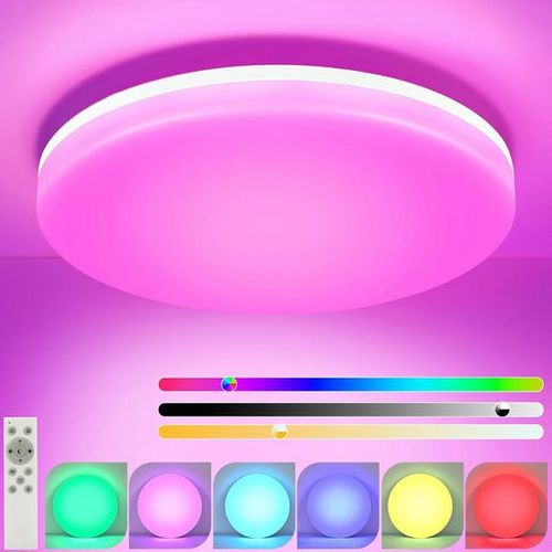 Plafonnier LED Salon 22cm 18w Lampe De Salle De Bain Angle Ip54 Chambre Cuisine