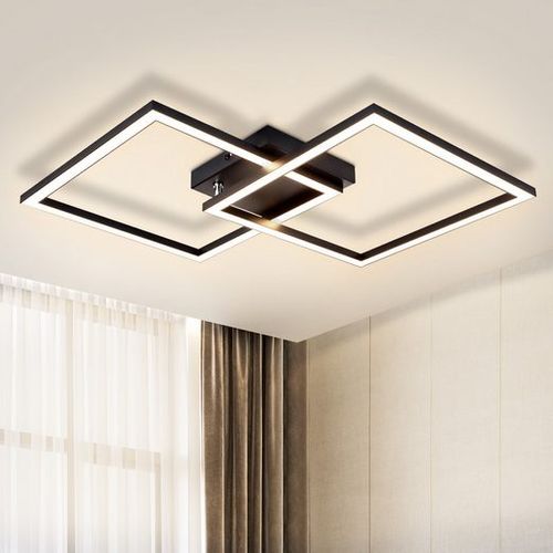 Plafonnier LED Salon Angulaire 24w 3000k Blanc Chaud Moderne Éclairage De Plafond