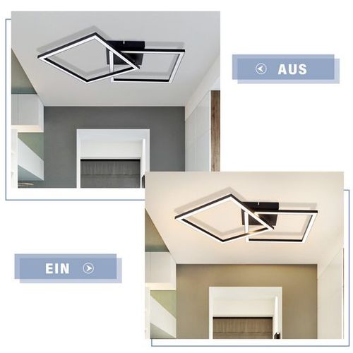 Plafonnier LED Salon Angulaire 24w 3000k Blanc Chaud Moderne Éclairage De Plafond