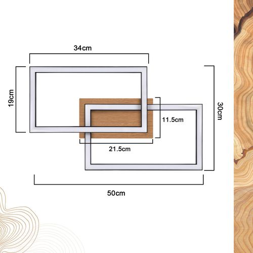Plafonnier LED Salon Moderne 24w Lampe De Cuisine Blanc Chaud Noir Rétro Couloir