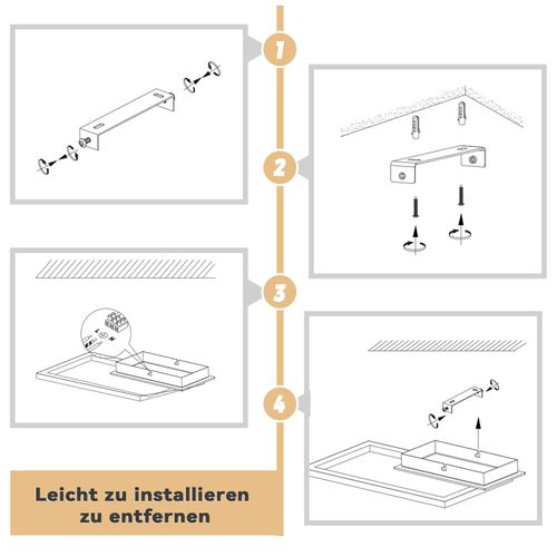 Plafonnier LED Salon Moderne 24w Lampe De Cuisine Blanc Chaud Noir Rétro Couloir