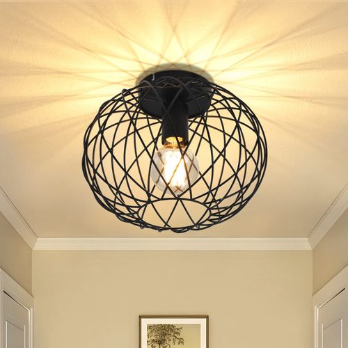 Plafonnier Noir Vintage E27 Rétro Plafonnier Pour Couloir Korride Max.40w