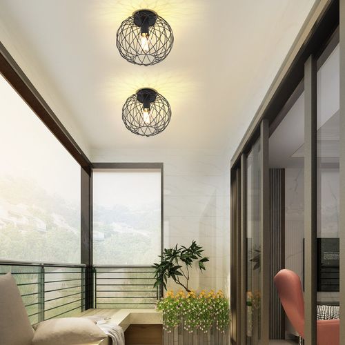 Plafonnier Noir Vintage E27 Rétro Plafonnier Pour Couloir Korride Max.40w