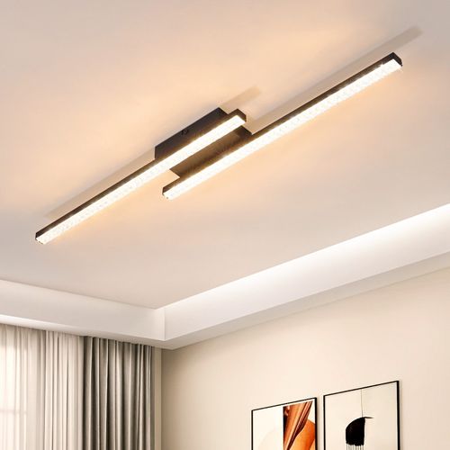 LED Plafonnier Chambre Noir - 12w Moderne Cristal Blanc Chaud Pour Couloir