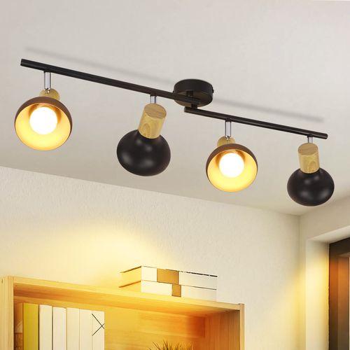 Spot De Plafond 4 Flammes Industrial E14 Plafonnier Pour Cage D'escalier Chambre à Coucher