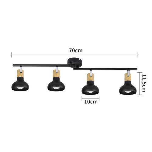 Spot De Plafond 4 Flammes Industrial E14 Plafonnier Pour Cage D'escalier Chambre à Coucher