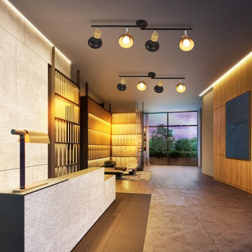 Spot De Plafond 4 Flammes Industrial E14 Plafonnier Pour Cage D'escalier Chambre à Coucher