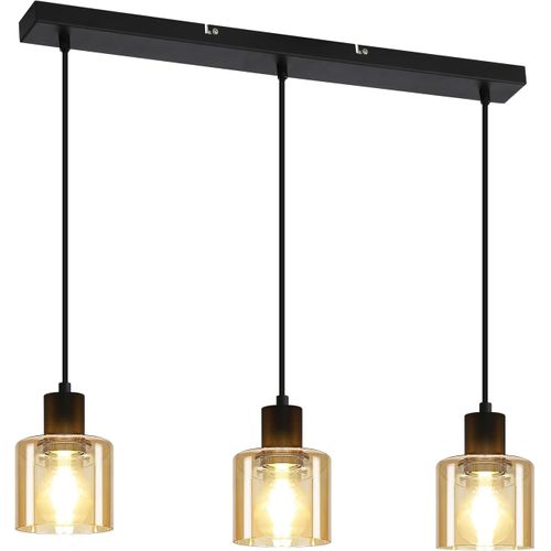 Suspension Table à Manger Noire Vintage Suspension En Métal Suspendue E27