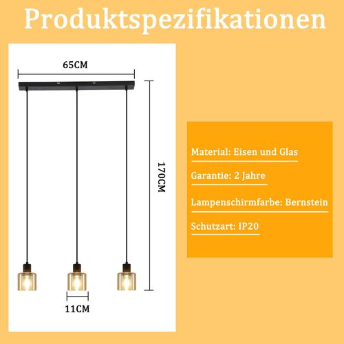 Suspension Table à Manger Noire Vintage Suspension En Métal Suspendue E27
