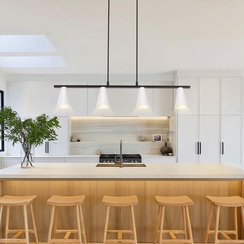 Lampe Suspendue Salle à Manger 4 Flammes Gu10 Moderne Lampe Suspendue Salon Couloir