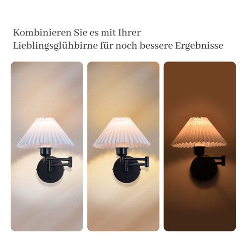 Appliques Murales D'intérieur Pour Escaliers E27 Tissu Blanc Abat-jour Vintage