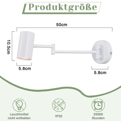 Applique Murale Intérieure Noire - Gu10 Orientable Applique Vintage Pour Salon Couloir