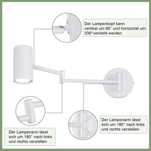 Applique Murale Intérieure Noire - Gu10 Orientable Applique Vintage Pour Salon Couloir