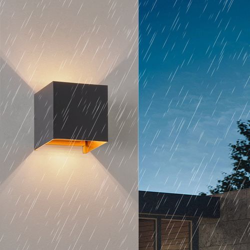 Applique Murale 4er LED Noir Lampe D'extérieur Intérieur Applique Murale G9