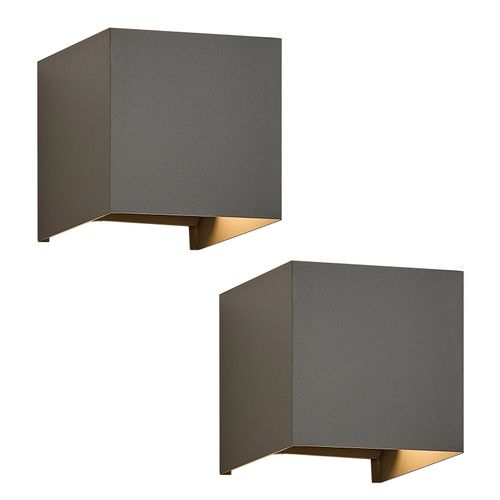 Applique Murale LED Intérieur 2er Applique Extérieure Up Down Luminaires Muraux Moderne Couloir