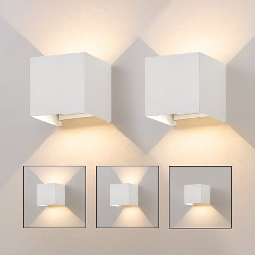 Applique Murale LED 2er Intérieure Lampe De Couloir Intérieure Applique Extérieure Étanche Blanc