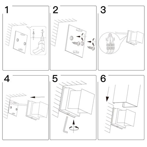 Applique Murale LED 2er Intérieure Lampe De Couloir Intérieure Applique Extérieure Étanche Blanc