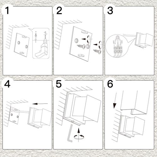 Applique Murale LED Intérieure 1er Up And Down LED Extérieur 5w Gris