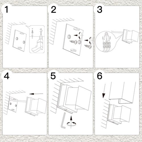 Applique Murale LED Intérieur Applique Murale 5w Ip65 Extérieur Blanc Chaud Mur Couloir