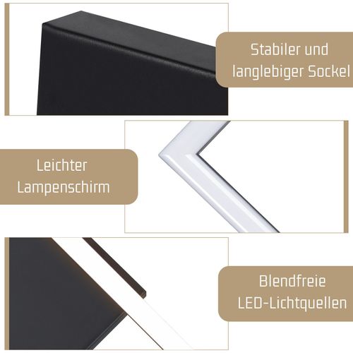 Plafonnier LED Salon 2 Cadres Noir Carré Plafonnier Moderne 3000k