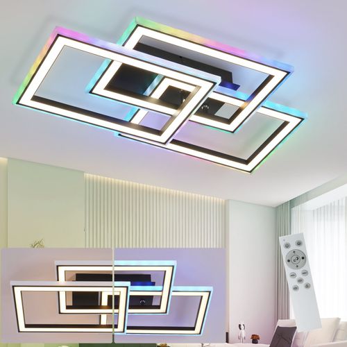 Plafonnier LED Chambre à Coucher Rgb Télécommande à Intensité Variable