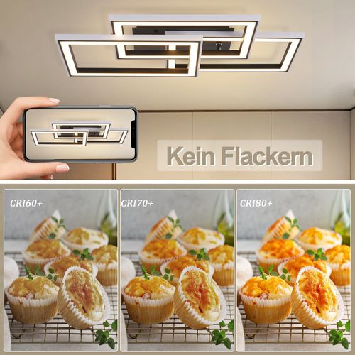 Plafonnier LED Chambre à Coucher Rgb Télécommande à Intensité Variable