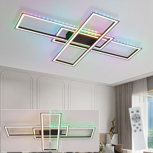 Plafonnier LED Chambre à Coucher Rgb Télécommande à Intensité Variable