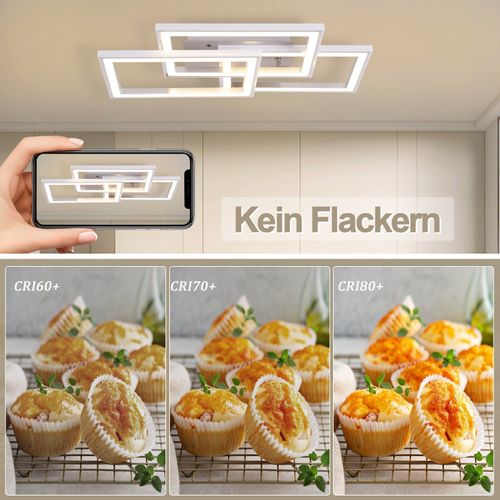 Plafonnier Salon Lampe De Chambre à Coucher Dimmable Avec Télécommande Rgb