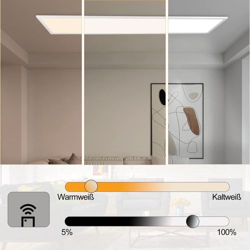 Panneau LED Whonzimmer 120cm Avec Variateur Et Télécommande