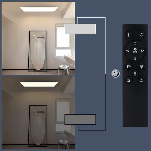 Plafonnier LED Panneau LED à Intensité Variable - Salon Plat Avec Télécommande