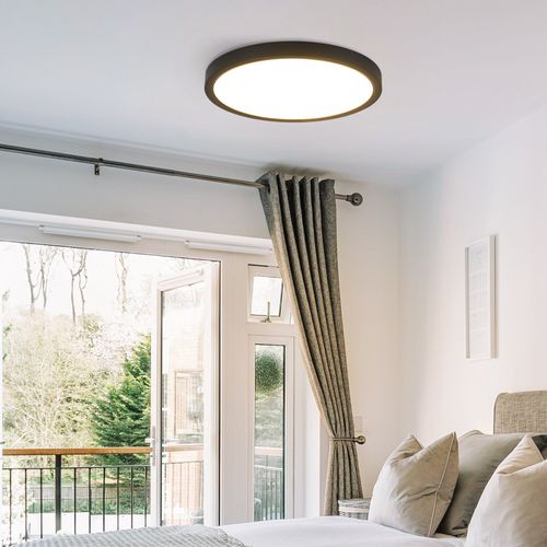 Plafonnier LED à Intensité Variable - 20w Lampe De Salle De Bain Plate Ø30cm Ronde Ip44