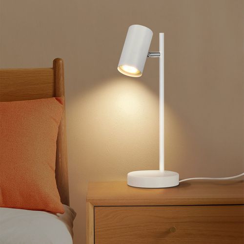 Lampe De Bureau LED, Gu10, Pivotante 350°, Métal, Pour Bureau Ou Salon