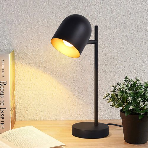 Lampe De Table Salon Noir Or Métal Orientable 350° E14 Lampe De Chevet