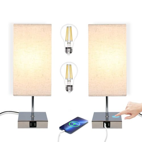 Lampe De Chevet Touch Dimmable Rétro Veilleuse E27