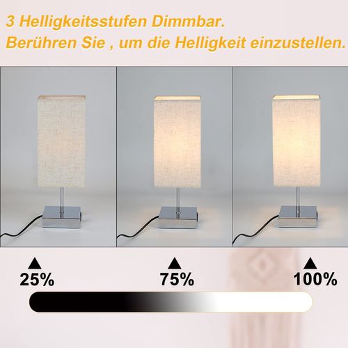 Lampe De Chevet Touch Dimmable Rétro Veilleuse E27