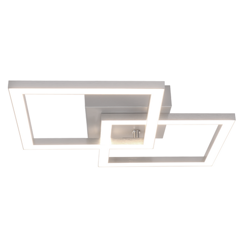 Plafonnier LED Moderne 2 Flammes Argent 24w Pour Chambre Et Salon