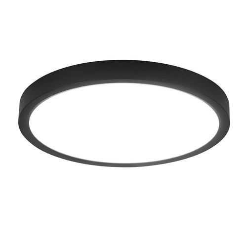 Plafonnier LED Noir Rond 23 Cm 4000k Blanc Froid 18w