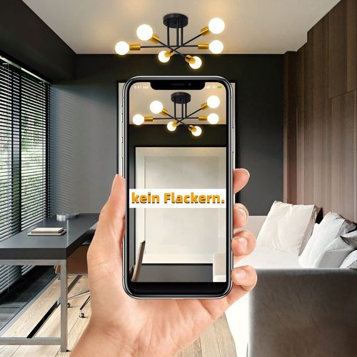 Plafonnier Vintage Retro 6 Flammes Sans Ampoule Pour Chambre à Coucher