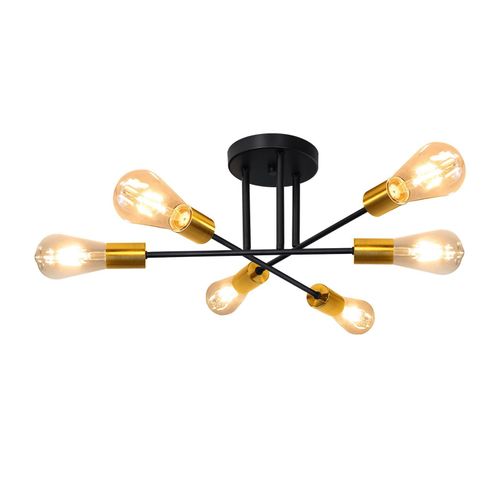 Plafonnier Vintage Retro 6 Flammes Sans Ampoule Pour Chambre à Coucher