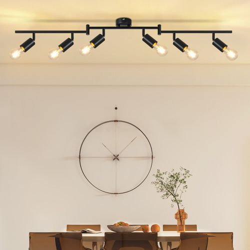 Spot De Plafond Noir Pivotant E27 Vintage Pour Chambre à Coucher