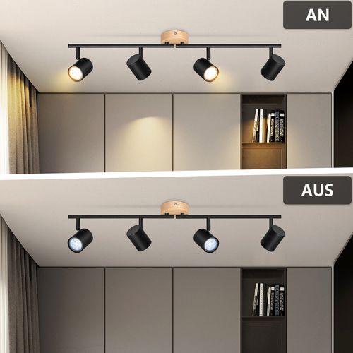 Plafonnier Vintage Moderne 4 Lampes Gu10 Pour Chambre Et Couloir