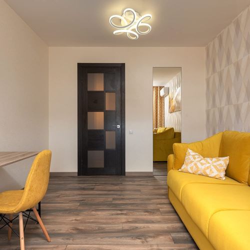 Plafonnier LED Moderne Géométrique Noir Et Blanc Pour Salon Et Couloir