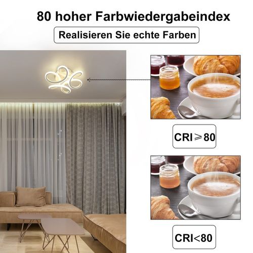 Plafonnier LED Moderne Géométrique Noir Et Blanc Pour Salon Et Couloir