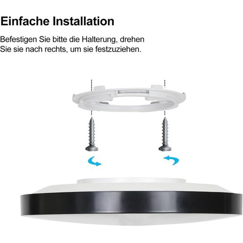 Plafonnier LED Moderne Ip44 Avec Télécommande - Lampe De Couloir Et Cuisine