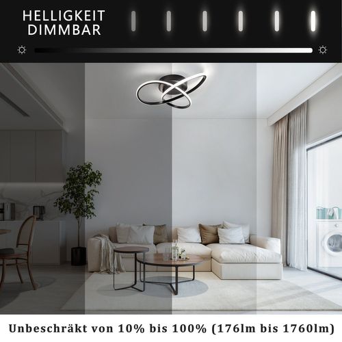 Plafonnier LED Design Géométrique Avec Contrôle Dimmable - 40cm