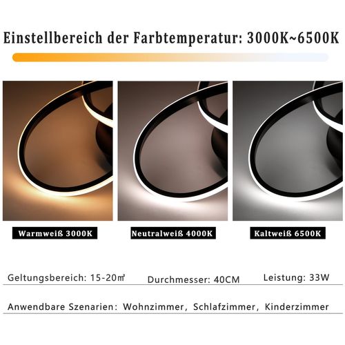 Plafonnier LED Design Géométrique Avec Contrôle Dimmable - 40cm