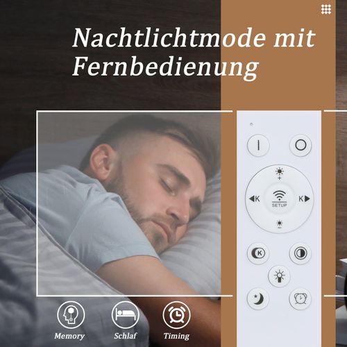 Plafonnier LED Moderne Dimmable Avec Télécommande - Design Géométrique 48w