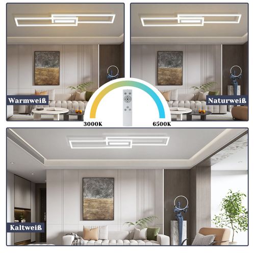 Plafonnier Salon LED 50w Plafonnier Led Avec Intensité Variable Et Télécommande