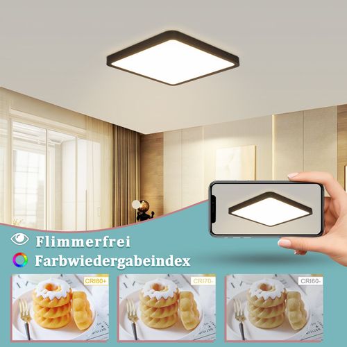 Plafonnier LED Moderne 18w - Éclairage Plat 23cm Pour Cuisine Et Chambre